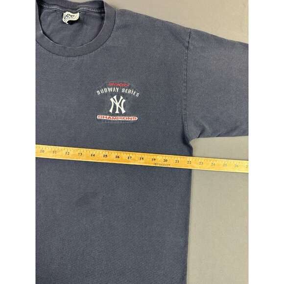 Rare Vintage Y2K New York Yankees Subway Series MLB Baseball Sun Fade Lee Sport - Picture 4 of 5